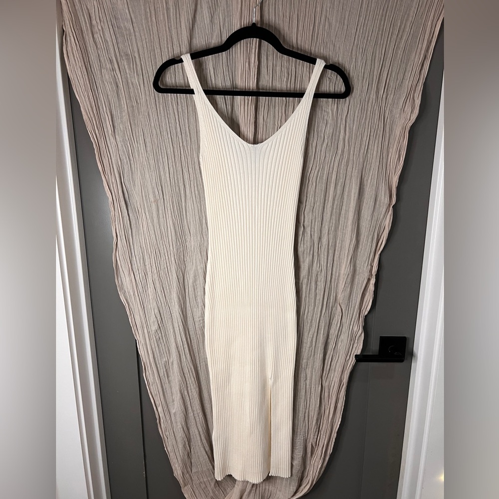 Abercrombie & Fitch V-Neck Slip Midi Sweater Dress -  XXS